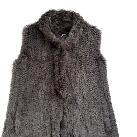 REVOLVE JUNE CORDED RABBIT FUR VEST WITH POCKETS SIZE XS/s - Picture 6 of 15